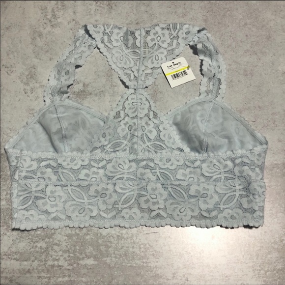 Free People Galloon Lace Bralette Blue Small NWT - Picture 9 of 13